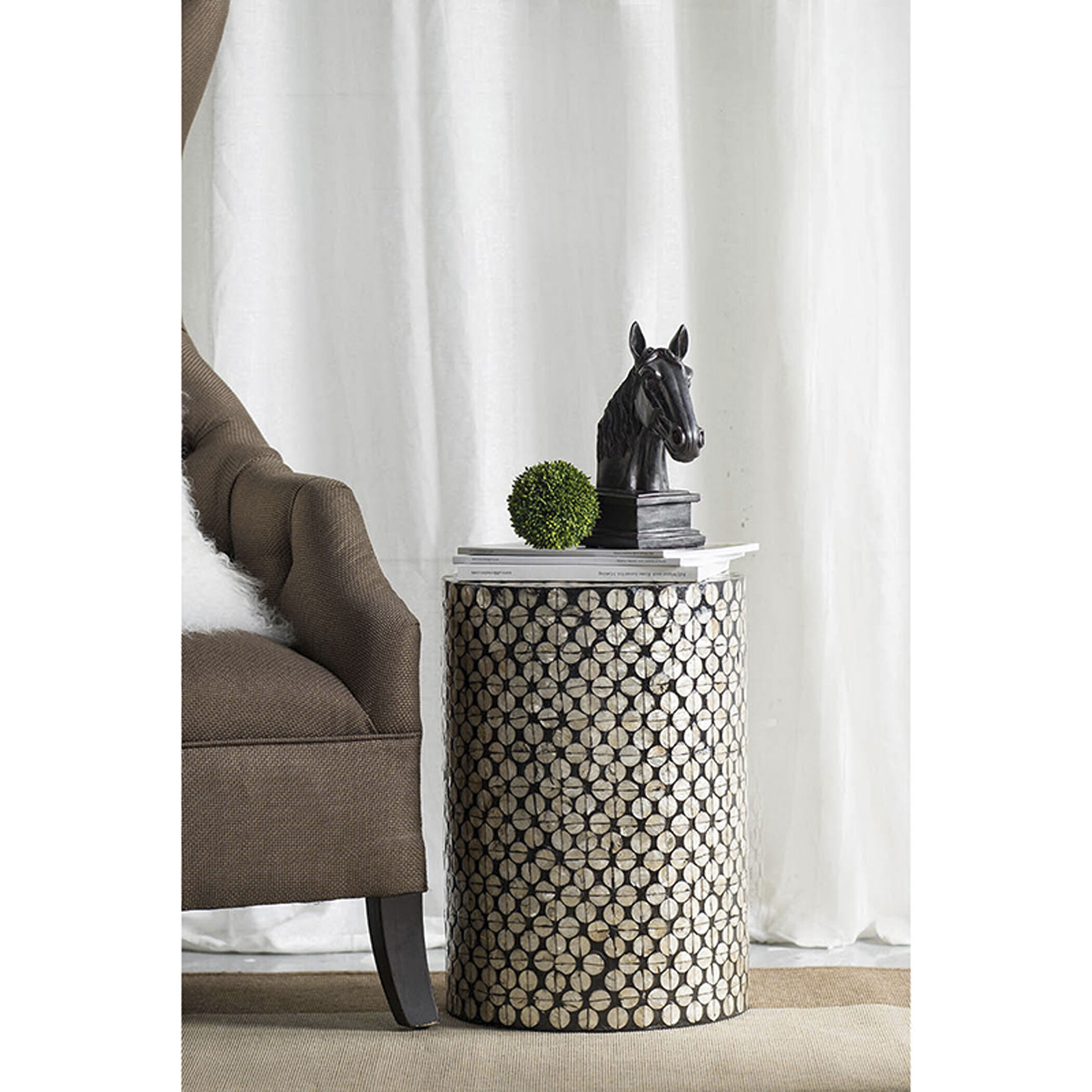 Capiz 19.69 inch Stool