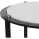 Wren 21.75 X 16.25 inch White Marble and Dark Bronze and Antique Brass Accent Table