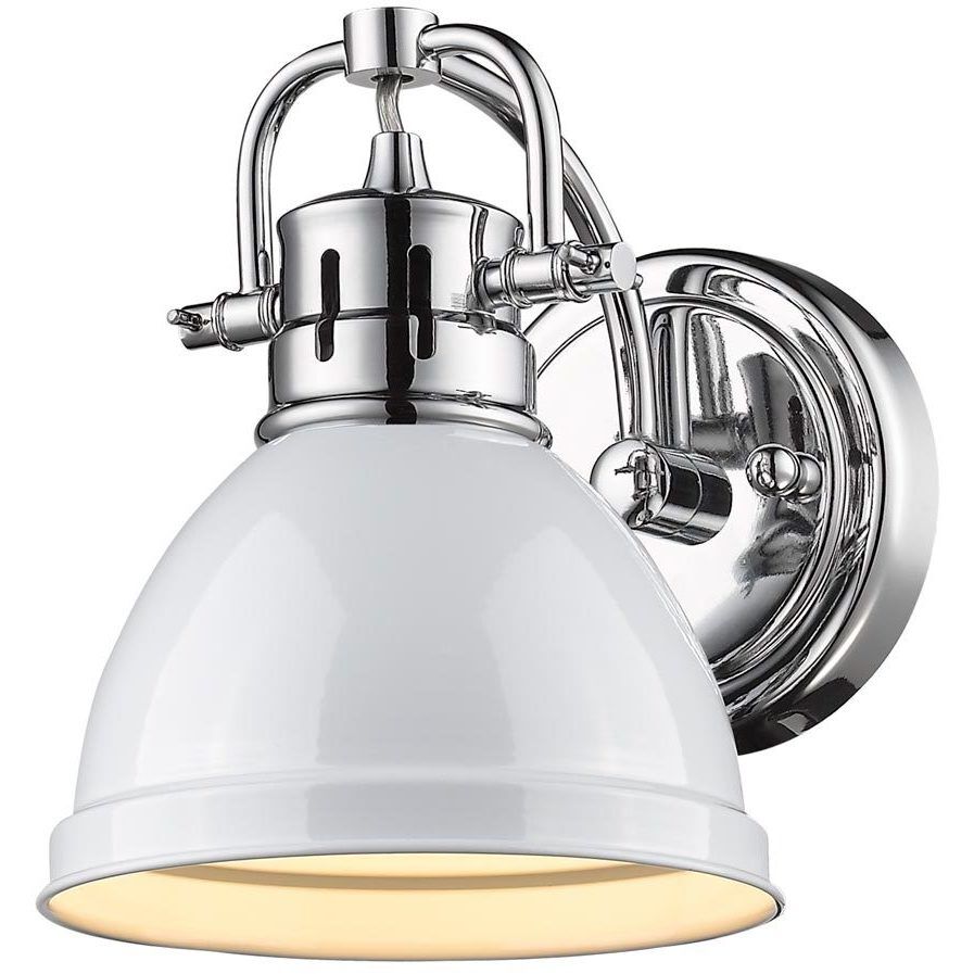 Yep Duncan Vanity Wall Light in Chrome, White