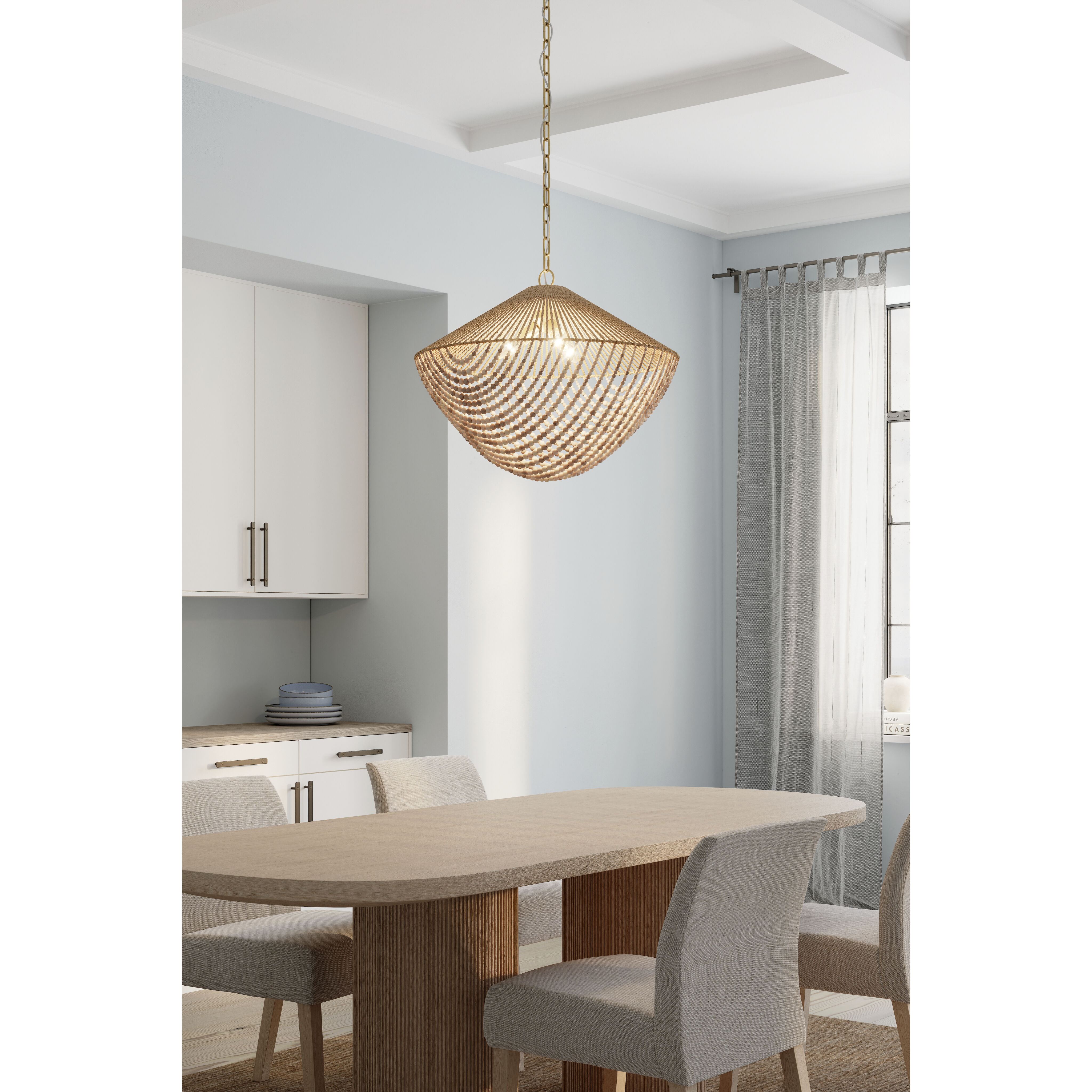Virella 3 Light 26 inch Legacy Brass Pendant Ceiling Light
