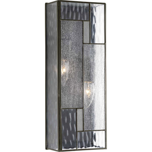 Geometric 2 Light 16 inch Architectural Bronze Outdoor Wall Lantern, Medium