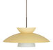Trilo LED Bronze Pendant Ceiling Light in Champagne Glass