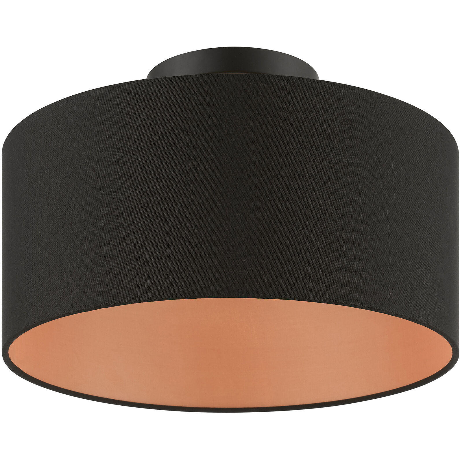 Sentosa 1 Light 13 inch Black Semi-Flush Ceiling Light, Medium