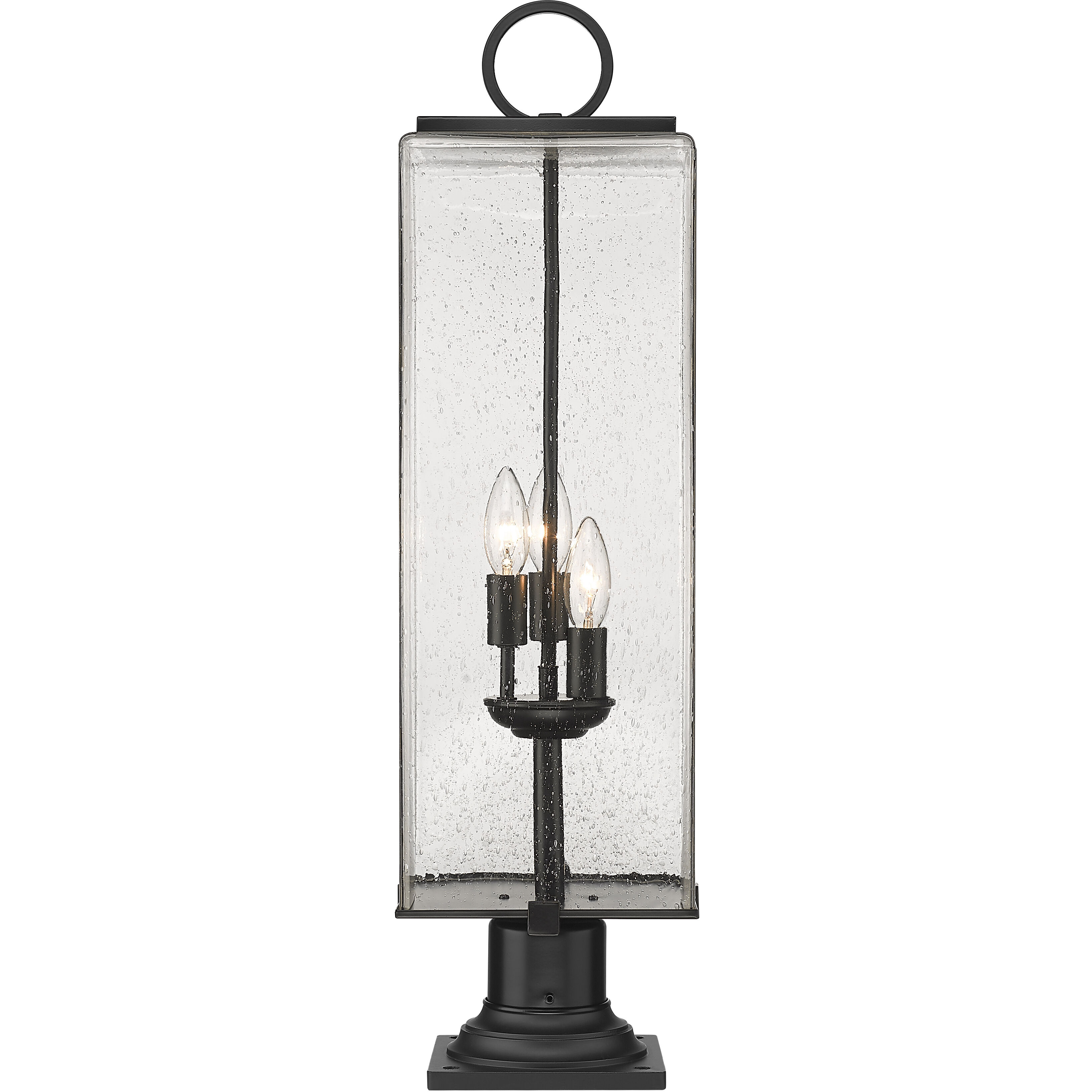 Sana 3 Light 28.5 inch Black Outdoor Pier Mounted Fixture