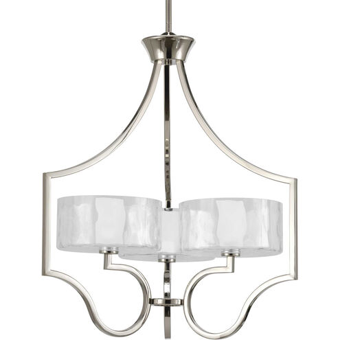 Caress 3 Light 22 inch Polished Nickel Chandelier Ceiling Light