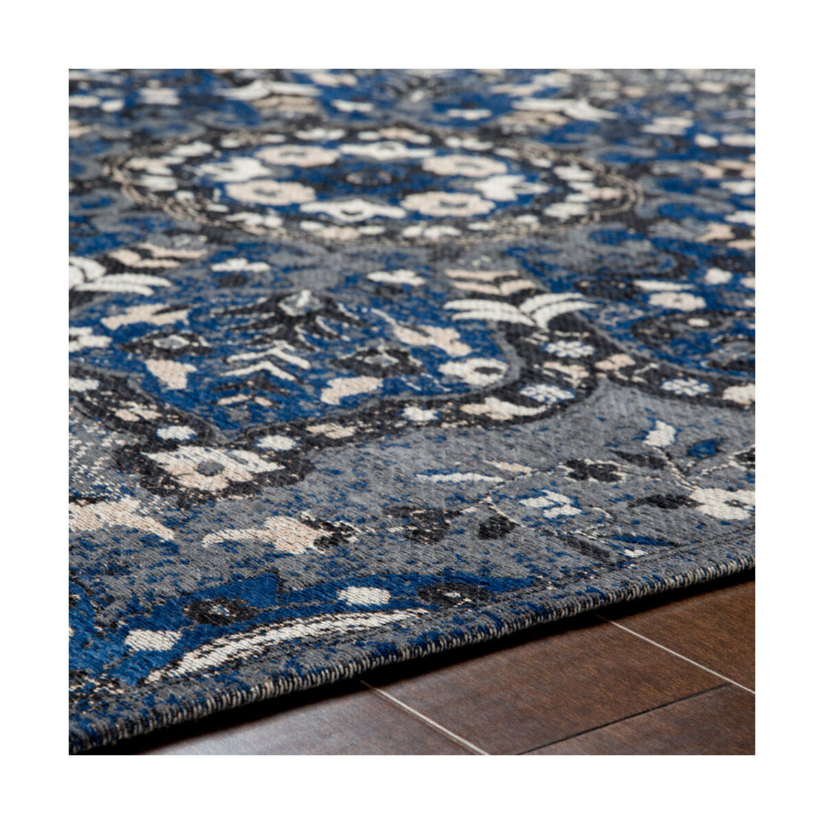 Amsterdam 36 X 24 inch Navy/Charcoal/Medium Gray/Ivory/Taupe Rugs, Rectangle