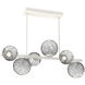 Gaia LED 38.6 inch Salt White Chandelier Ceiling Light, Twisted Branch