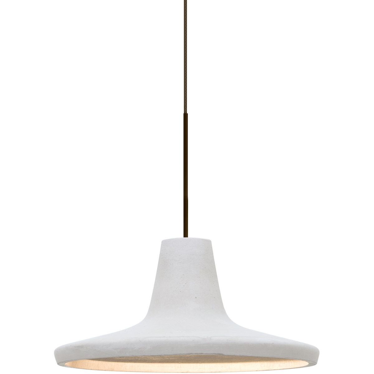 Modus LED Bronze Cord Pendant Ceiling Light in White Glass