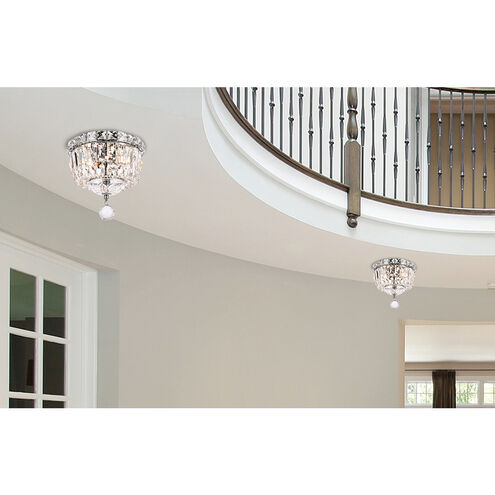 Tranquil 2 Light 8 inch Chrome Flush Mount Ceiling Light in Royal Cut