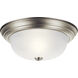 Independence 2 Light 13 inch Brushed Nickel Flush Mount Light Ceiling Light