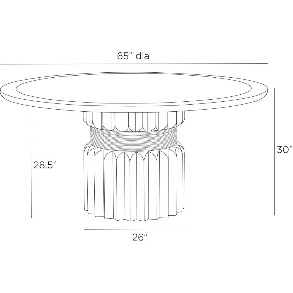 Echo 65 inch Willow Outdoor Dining Table