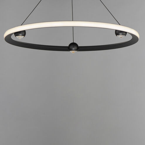 Nodes LED 32 inch Black Ring Pendant Ceiling Light