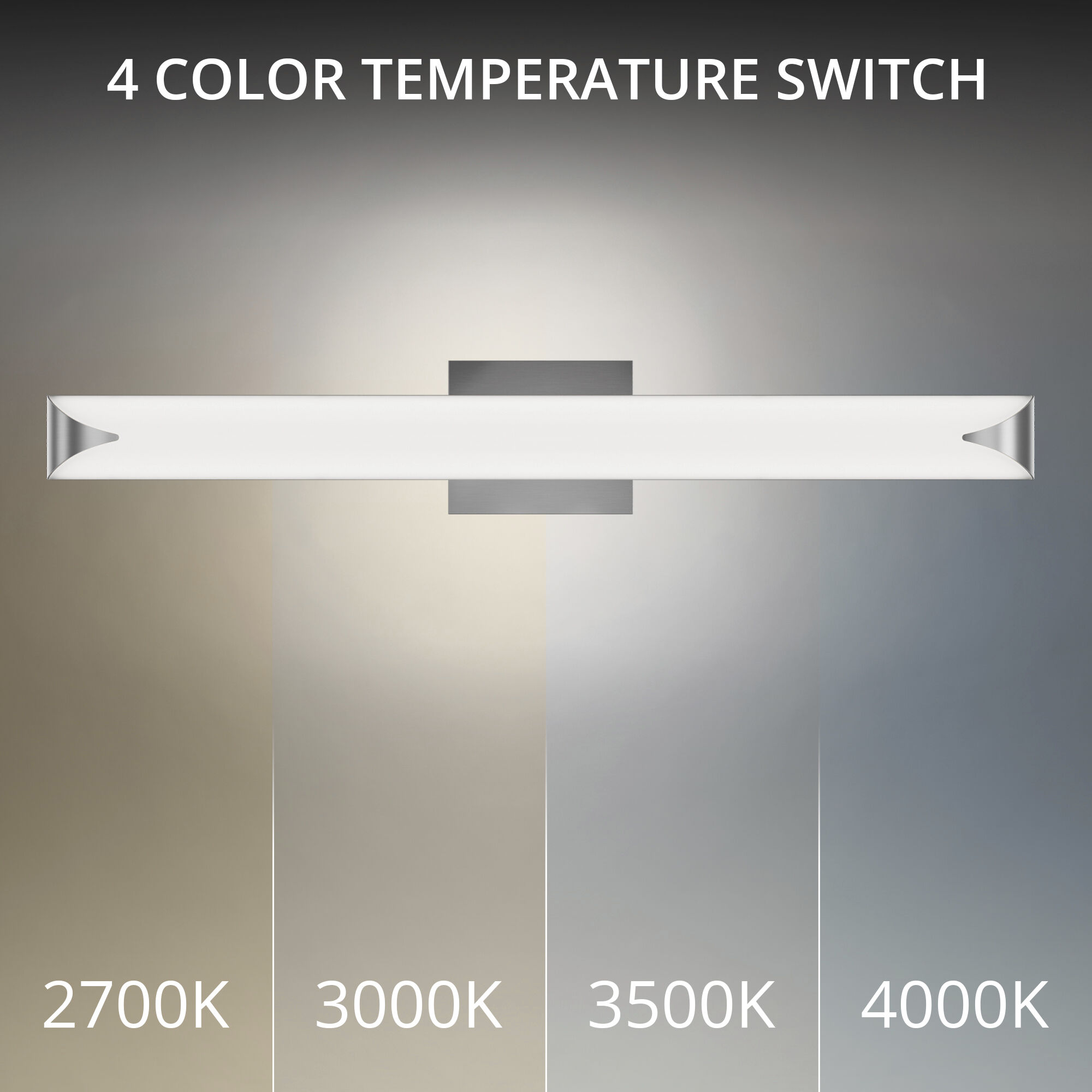 Straitaway LED 32 inch Brushed Nickel Bath Vanity & Wall Light in 2700K, dweLED