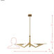 Down the Wrong Path 2 Light 47 inch Brass Kisser Linear Pendant Ceiling Light