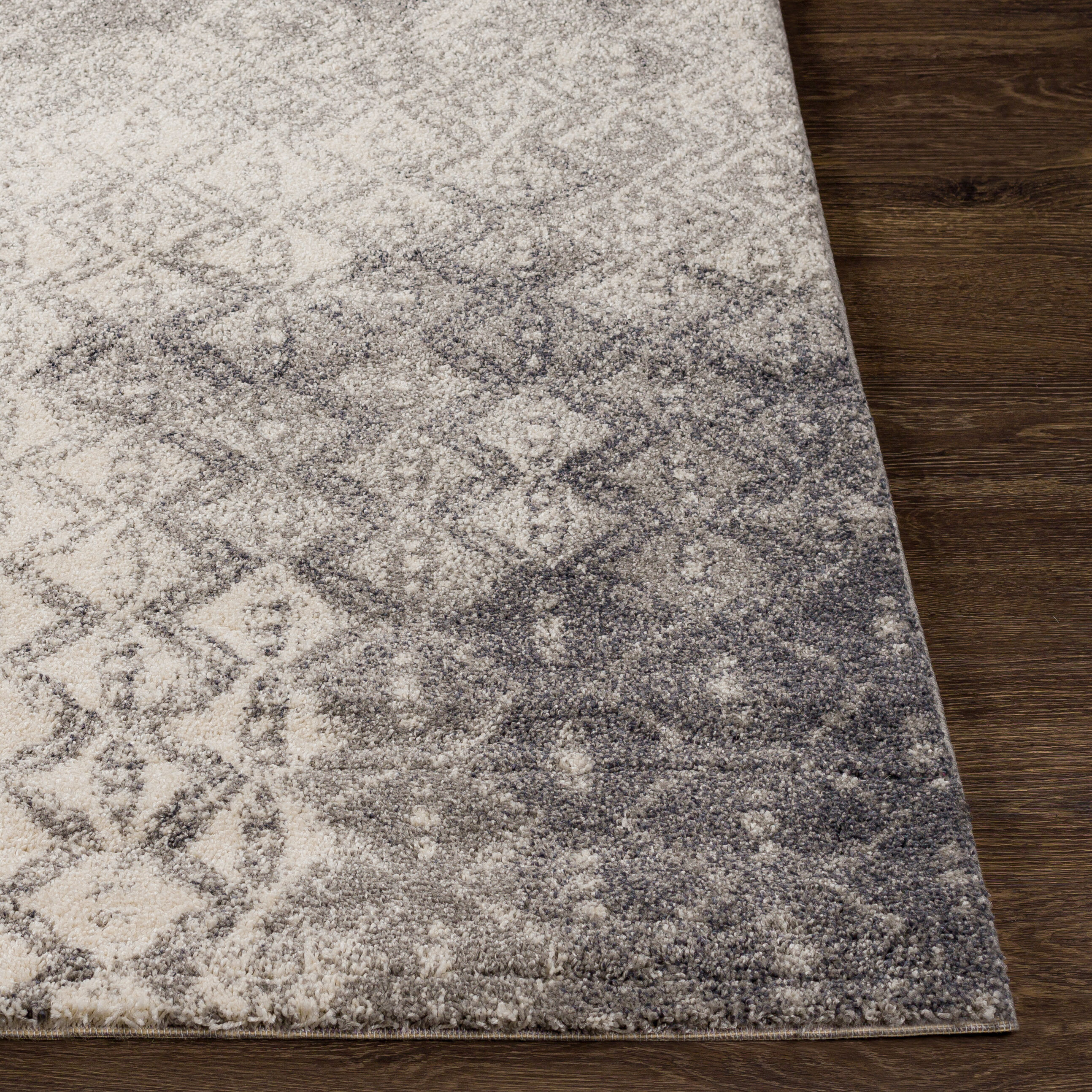 Pembridge 129.92 X 94.49 inch Charcoal/Ivory Machine Woven Rug in 8 x 11, Rectangle
