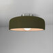 Radiance Collection - Spire 1 Light 10 inch Matte Green Semi-Flush Ceiling Light, Form+Finish+Function