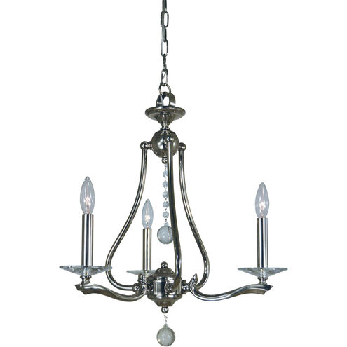 Allena 3 Light 19 inch Polished Nickel Dining Chandelier Ceiling Light