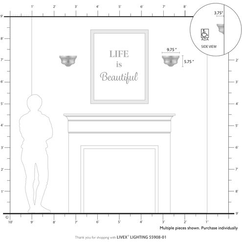 Endicott 1 Light 9.75 inch Antique Brass ADA ADA Sconce Wall Light