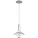 Cirrus LED 14 inch Classic Silver Pendant Ceiling Light in Clear Granite, Large