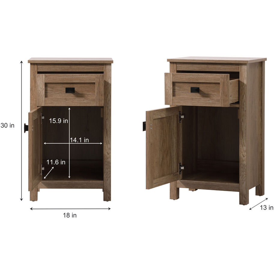 Adian Natural Oak Bathroom Storage Cabinet