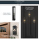 Lundon 3 Light 13 inch Black Outdoor Wall Light