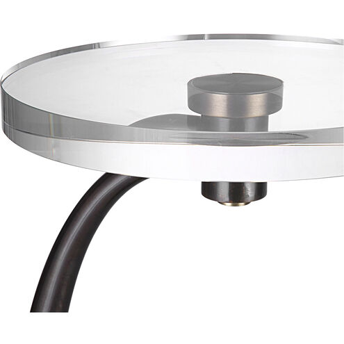 Waveney 27 X 12 inch Dark Bronze and Antique Brass with Crystal Drink Table