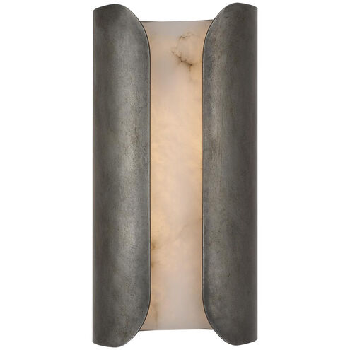 Anne-Marie Barton Armise Sconce Wall Light in Mottled Pewter