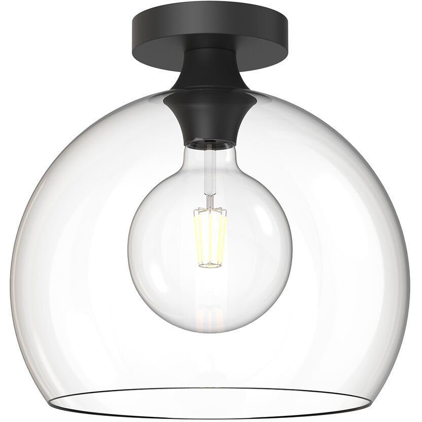 Alora Mood Castilla 1 Light 11.88 inch Clear Glass/Matte Black Flush Mount Ceiling Light