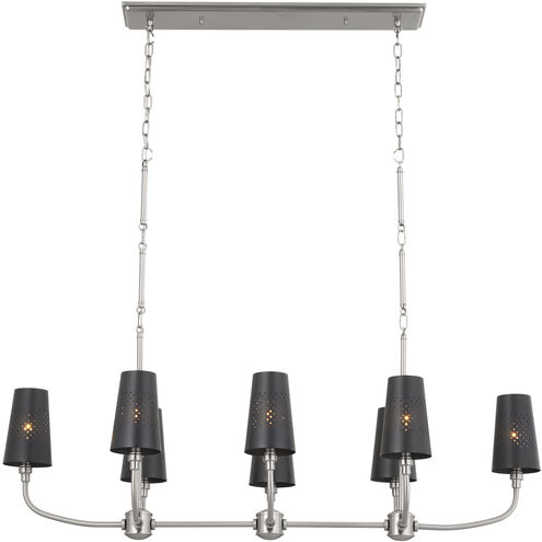 Adeena 8 Light 20.75 inch Classic Pewter Chandelier Linear Ceiling Light