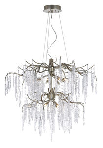 Willow 12 Light 35 inch Silver Gold Multi-Tier Chandelier Ceiling Light