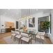 Stari Linear Chandelier Ceiling Light in Modern Gold