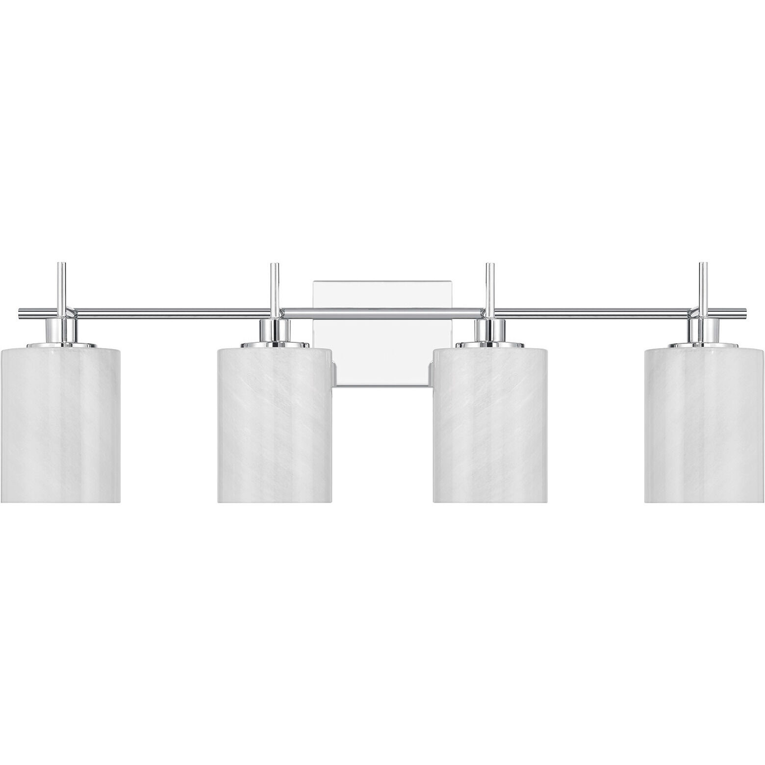 Modern 4 Light 30.75 inch Chrome Bathroom Vanity Light Wall Light