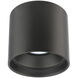 Squat 1 Light 5 inch Black Outdoor Flush Mount in 3000K