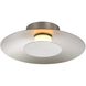 Luma LED 11.75 inch Sand Nickel Flush Mount Ceiling Light