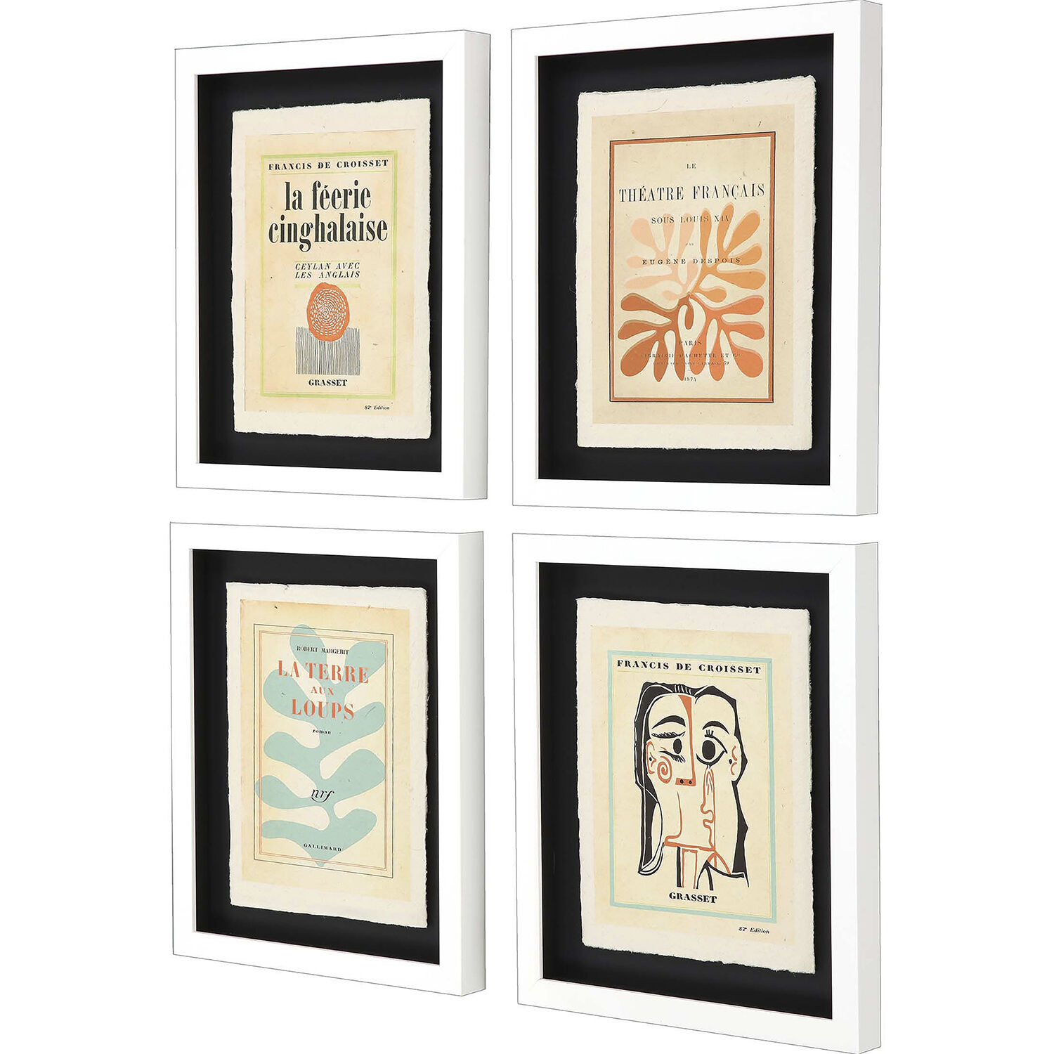 Lepal Multi and Beige and Red and Blue Framed Art