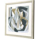 Neutral Echoes Green and Metallic and White and Neutral Framed Art
