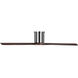 Collins 52 inch Brushed Steel with Dark Walnut Blades Indoor/Outdoor Ceiling Fan