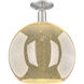Arcadia Athens 1 Light 13.75 inch Brushed Satin Nickel Semi-Flush Mount Ceiling Light in Mercury