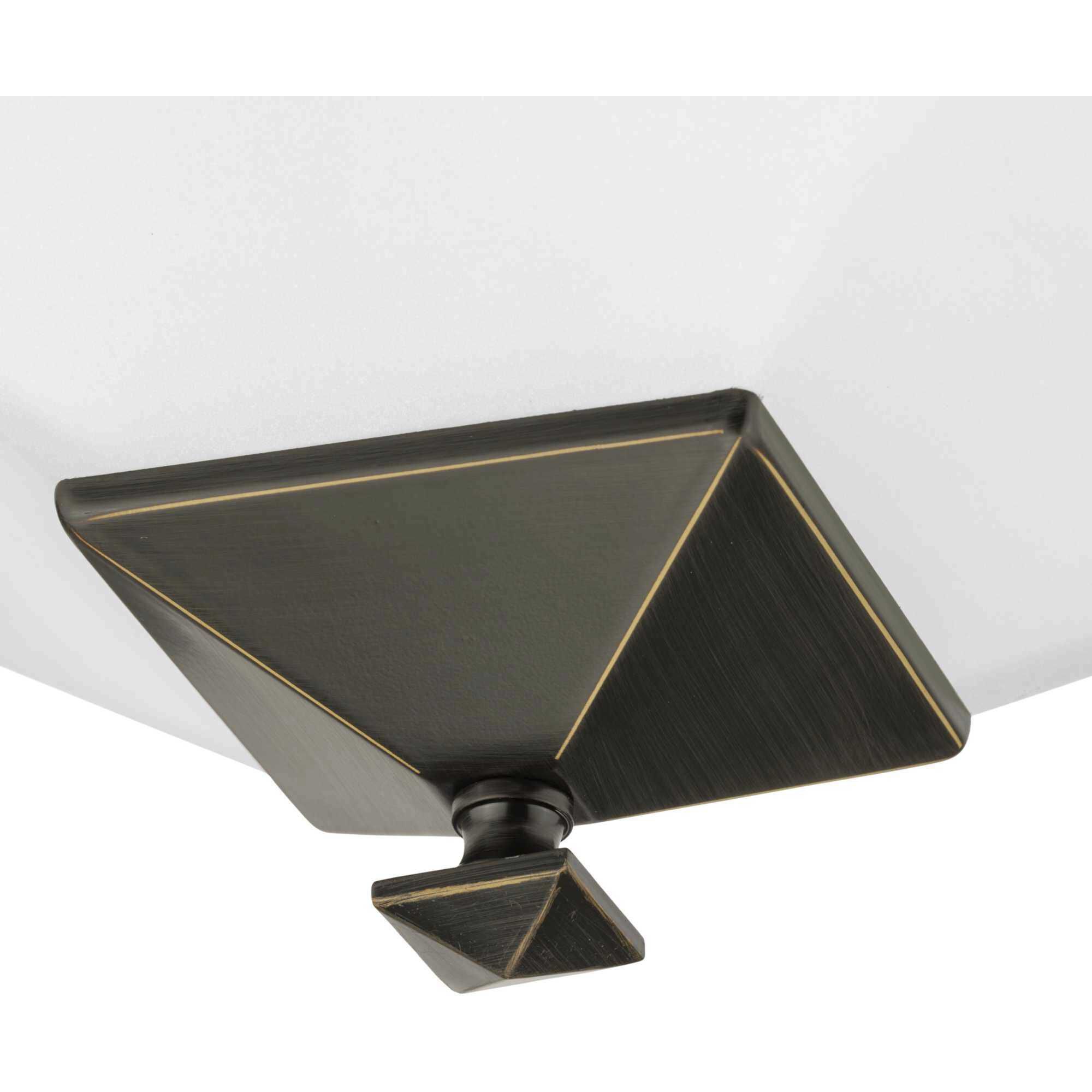 Clifton Heights 2 Light 15 inch Antique Bronze Flush Mount Ceiling Light