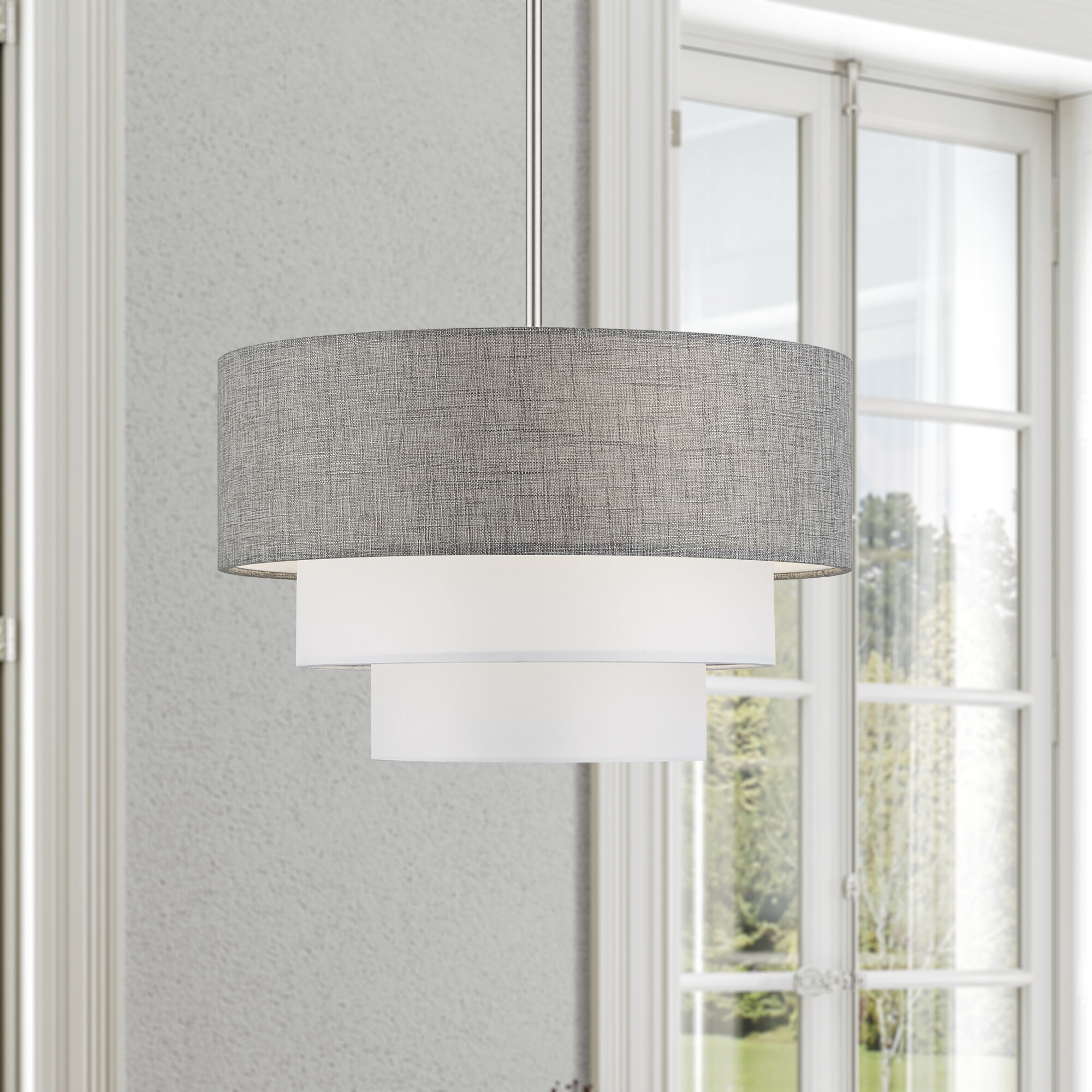 Brookmeade 3 Light 18 inch Brushed Nickel Pendant Chandelier Ceiling Light