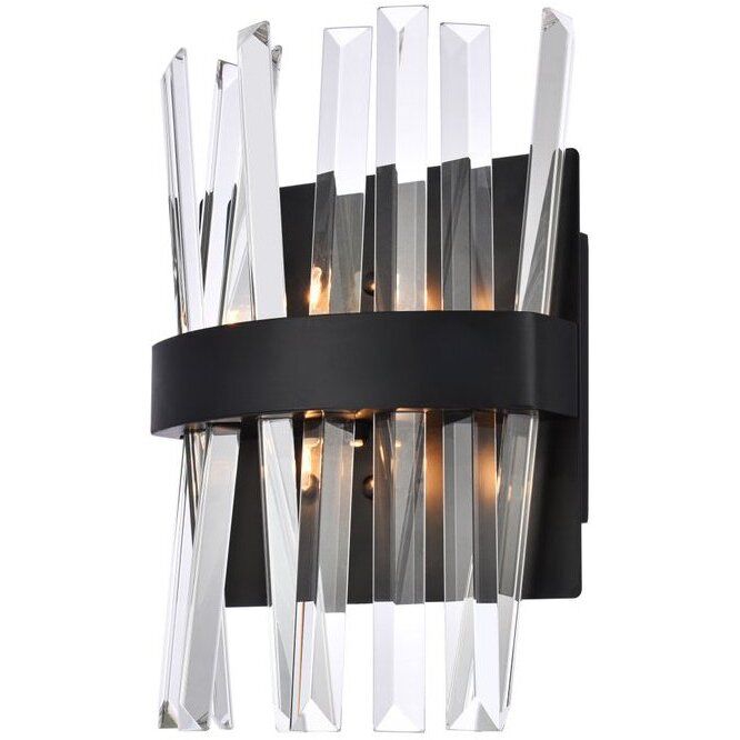 Serephina 2 Light 8 inch Black Bath Sconce Wall Light