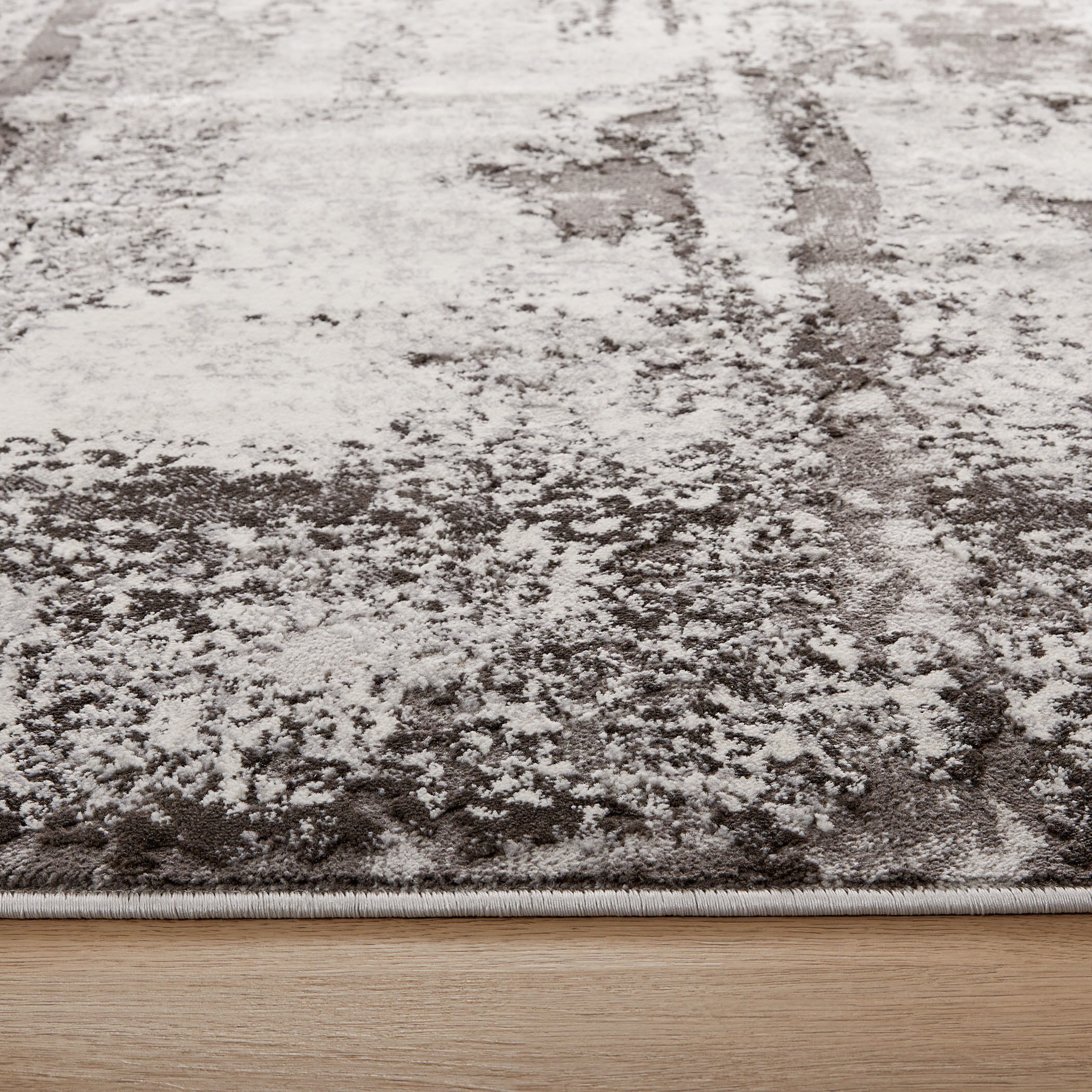 Ayda 36 X 24 inch Black/Grey Rug in 2 x 3