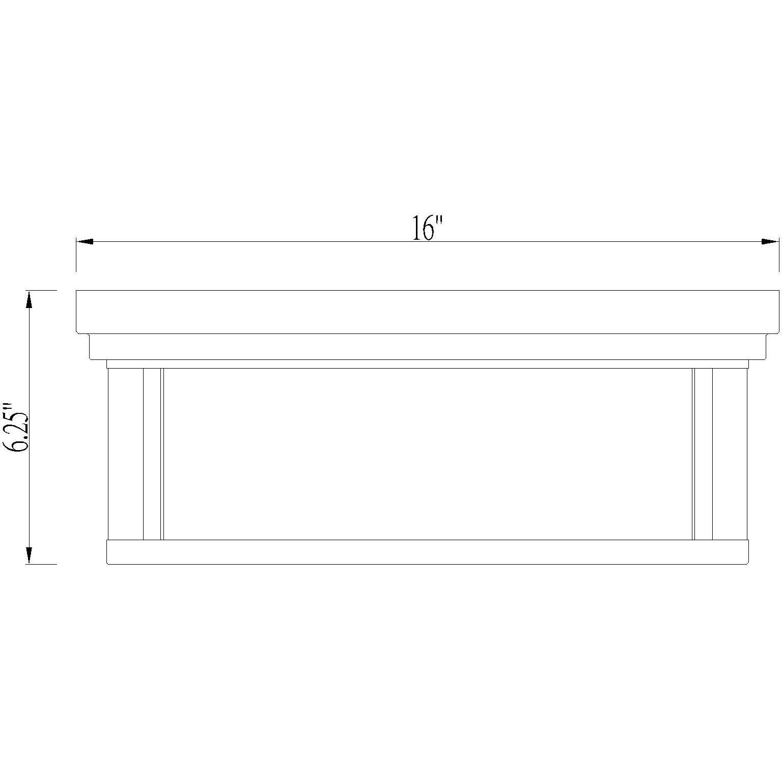 Clarion 3 Light 16 inch Rubbed Brass Flush Mount Ceiling Light in Rubbed Bronze