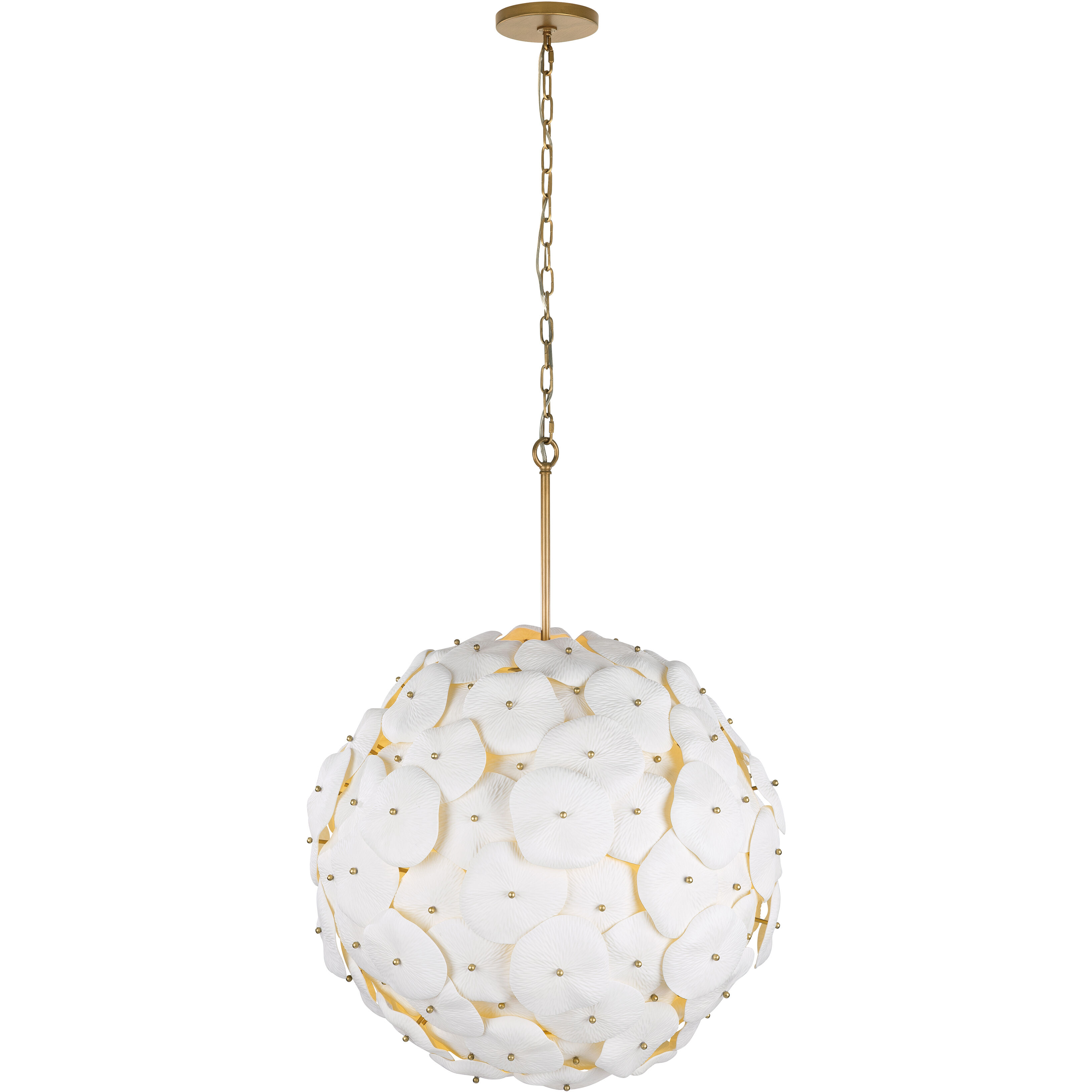Coastlyn 7 Light 28 inch Legacy Brass Pendant Ceiling Light