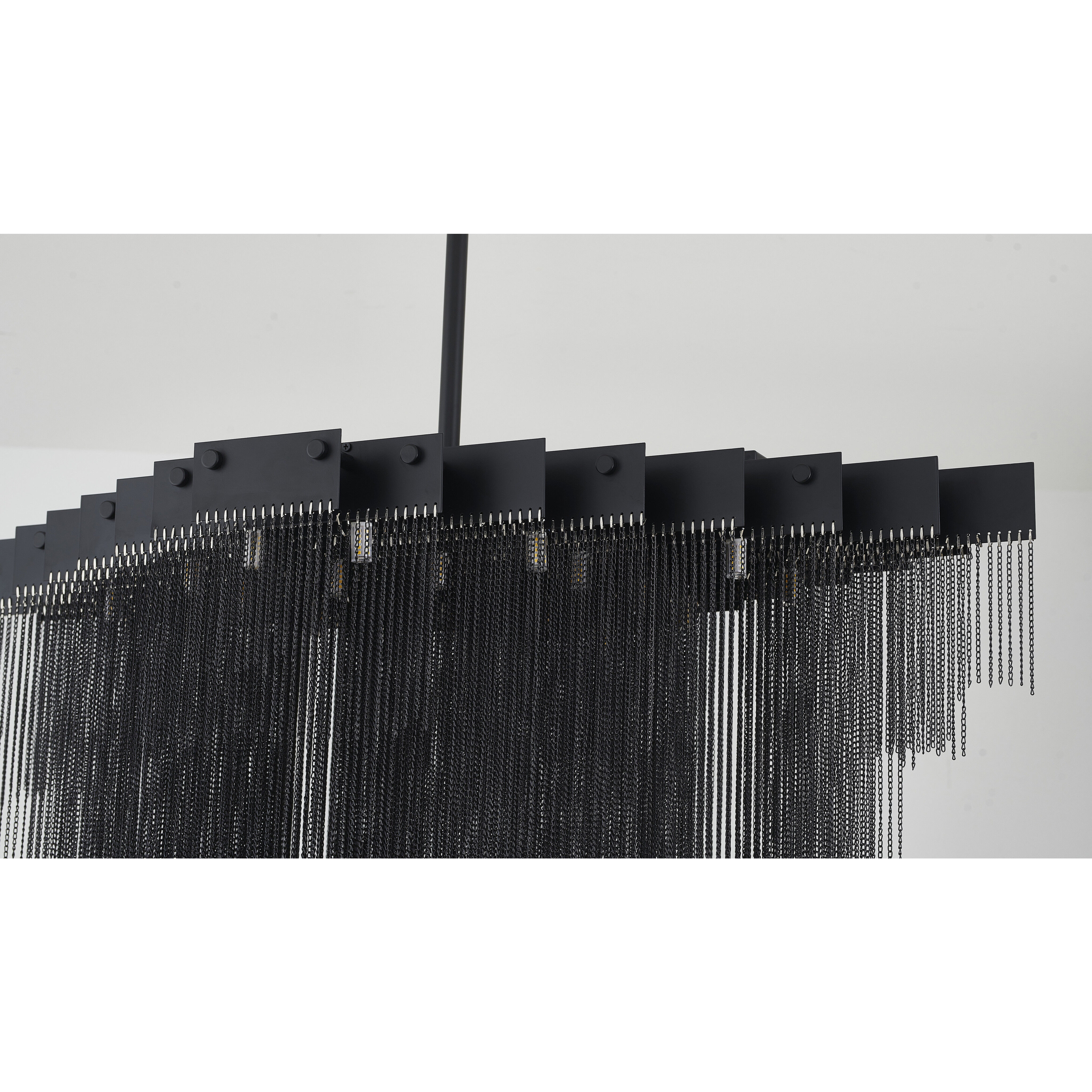 IMG Series 20 Light 23.6 inch Satin Black Chandelier Ceiling Light