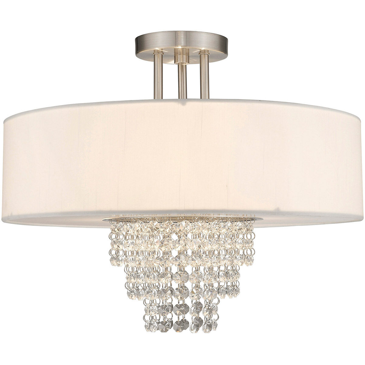 Carlisle 4 Light 18 inch Brushed Nickel Semi-Flush Mount Ceiling Light
