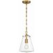 Voss 1 Light 8.25 inch Luxe Gold Mini Pendant Ceiling Light