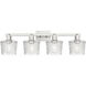 Arcadia Niagara 4 Light 33.5 inch Brushed Satin Nickel Bath Vanity Light Wall Light
