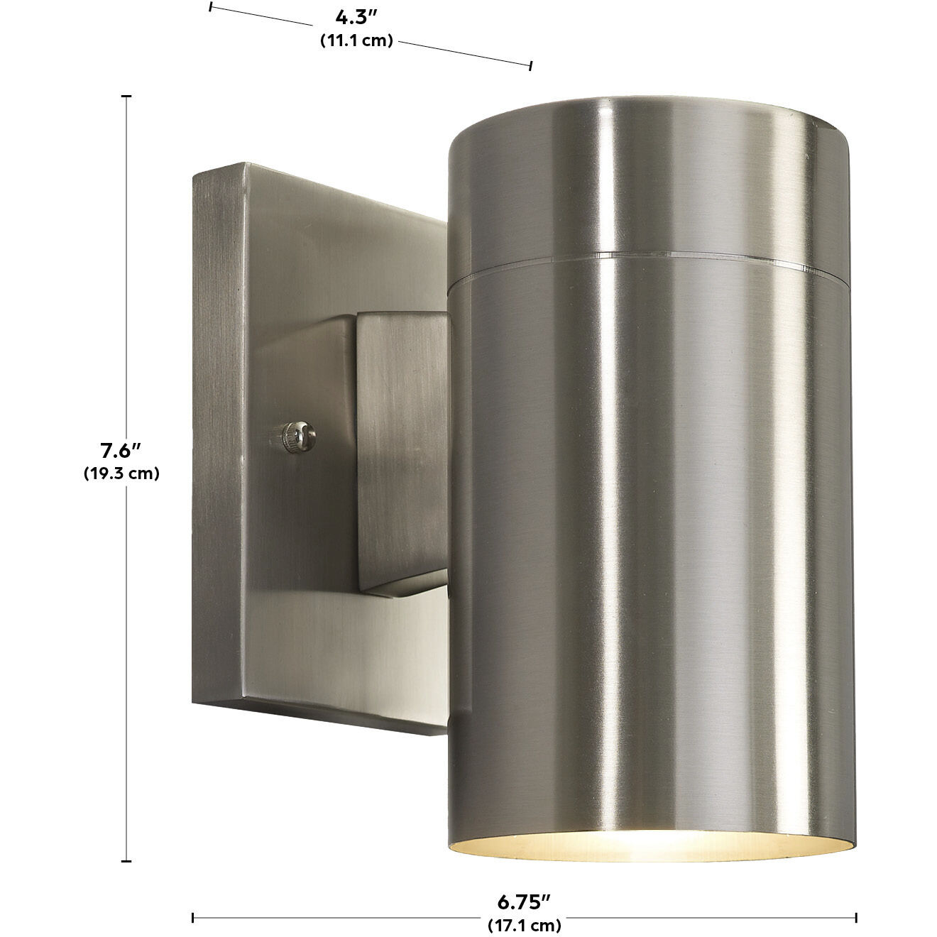 Madison 1 Light 7 inch Brushed Nickel Outdoor Downlight