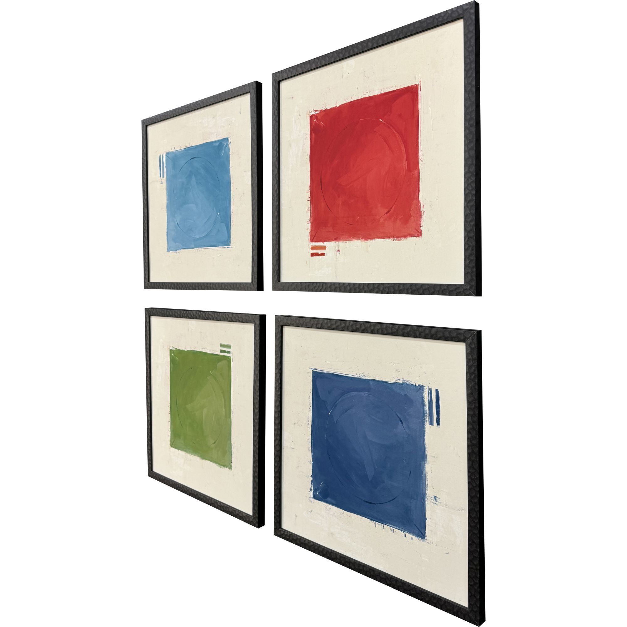 Focal Point Multi and Blue and Green and Red Framed Art